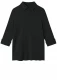 BLUSBAR sweater with collar for women in pure merino wool - Black