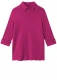 BLUSBAR sweater with collar for women in pure merino wool - Fuchsia