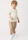 Eddie pants for babies and toddlers in pure merino wool - Sand