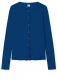 BLUSBAR round neck cardigan for women in pure merino wool - Cobalt