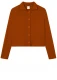 Women's BLUSBAR knitted jacket in pure merino wool - Rust