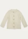 Alma cardigan for children in pure merino wool - Natural white