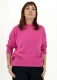 Women's oversized jumper in wool and cashmere - Raspberry