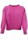 Women's wool and cashmere boxy jumper - Raspberry