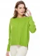 Women's wool and cashmere boxy jumper - Pistachio