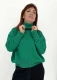 Turtelneck Boxy jumper in wool and cashmere - Green