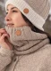 Suave neck warmer in Alpaca wool and Pima cotton - Sand