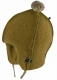 Hat for children in Organic Wool lined in Organic Cotton - Olive