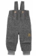 Dungarees for children in Organic Wool lined in Organic Cotton - Anthracite gray