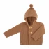 Hooded jacket for children in Baby Alpaka and Merino Wool - Ginger