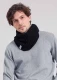 Leopoldo unisex neck warmer in regenerated cachmere - Gray