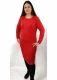 Women's knitted Kokon dress in pure merino wool - Red