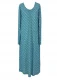 Camicia da notte manica lunga in seta e cotone biologico - Fantasia sul Blu