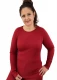 Wellness pajamas Shirt in pure merino wool - Rosso Vino