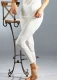 Leggings in silk and organic cotton - Natural white