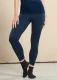 Leggings in silk and organic cotton - Navy