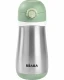 Stainless Steel Water Bottle for Toddlers with Handle - Sage green