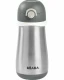 Stainless Steel Water Bottle for Toddlers with Handle - Gray