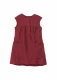 Girl's dress in pure organic boiled wool - Burgundy/Bordeaux