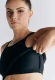Sports top with hidden bra in organic cotton - Black