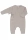 Baby Sleepsuit in Organic Cotton and Silk - Ajour - Almond