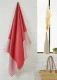Fouta honeycomb towel 100x200 cm in recycled cotton - Red