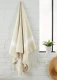 Flat weave Fouta towel 100x200 cm in recycled cotton - Sand
