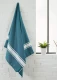 Flat weave Fouta towel 100x200 cm in recycled cotton - Navy Blue