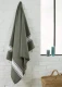 Flat weave Fouta towel 100x200 cm in recycled cotton - Olive