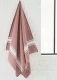 Asciugamano Fouta a trama piatta 100x200 cm in cotone riciclato - Cipria