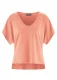 Women's wide t-shirt in hemp and organic cotton - Peach