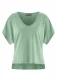 Women's wide t-shirt in hemp and organic cotton - Mint