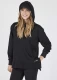 Sport sweatshirt with slits for women in organic cotton - Black