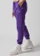 Jogger sweatpants OWN for women in organic cotton - Aubergine