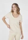 Women's low-cut organic cotton t-shirt - Ecru