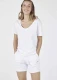 Women's low-cut organic cotton t-shirt - White