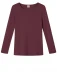 Women's crewneck sweater in Bamboo - Grape/Burgundy