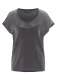 Women's knitted T-shirt in Hemp and Organic Cotton - Anthracite