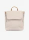 Backpack with Natural Cork Handle - Beige