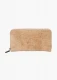 Women's large zipped wallet in Natural Cork - Natural