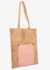 Shopping bag in Natural Cork - Salmon