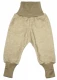 Pantaloni bambini pile di lana cotone bio - Beige melange