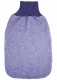 Sacco per neonati in pile di lana e cotone biologico - Blu melange