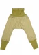 Pantaloni con fascia per bambini in lana biologica e seta - Righe Verdi
