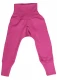 Pantaloni con fascia per bambini in lana biologica e seta - Fuxia