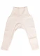 Pantaloni copripiede per neonati in lana biologica e seta - Bianco Naturale