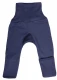Pantaloni copripiede per neonati in lana biologica e seta - Blu
