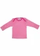 Maglia manica lunga per bimbi in lana biologica e seta - Righe rosa