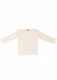 Baby long-sleeved jumper in organic wool and silk - Natural white