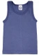 Organic wool and silk children's vest - Navy Blue